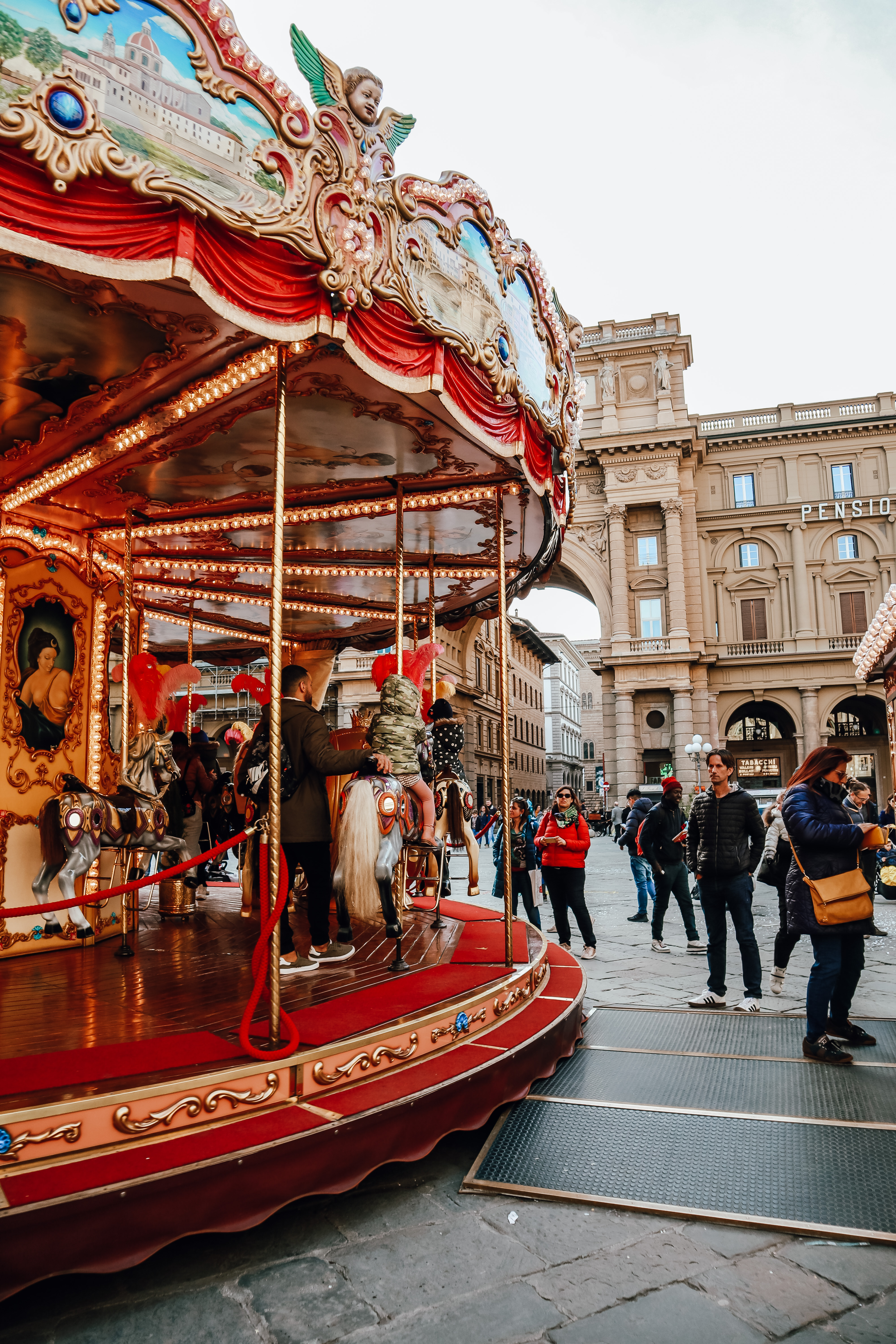 Carousel in Piazza della Repubblica, Florence, Italy