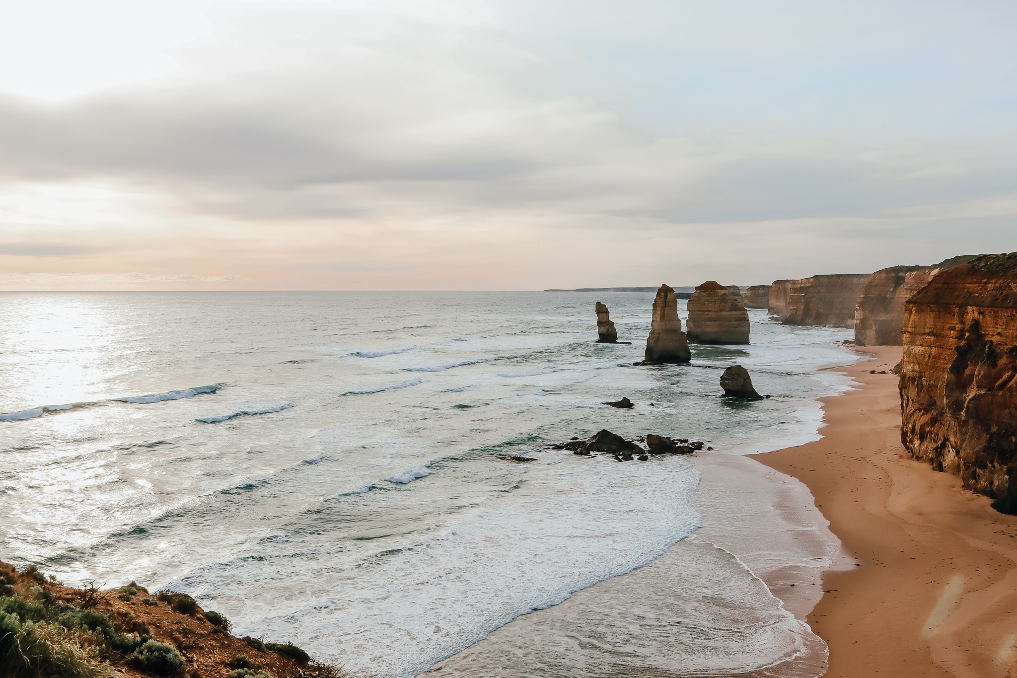 Gog and Magog, the Twelve Apostles along the Great Ocean Road in Australia, Victoria. Also known as Sow and Piglet or The Pinnacles